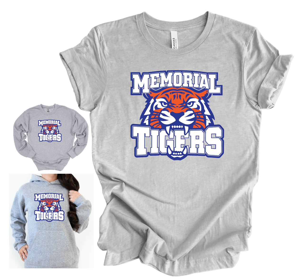 Memorial Tigers T-shirt - Crew - Hoodie