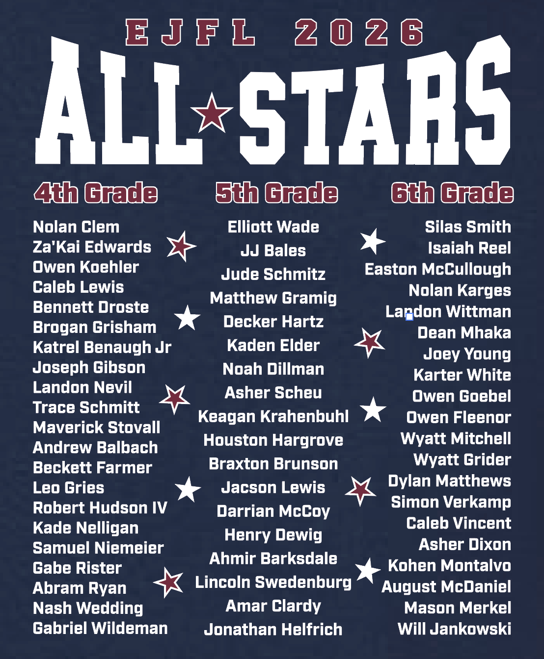 EJFL All-Stars 2026